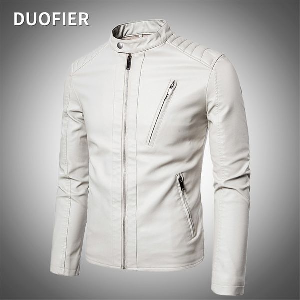 

men's leather faux men jacket motorcycle autumn jackets white jaqueta de couro masculina outwear male pu coats 5xl 220913, Black