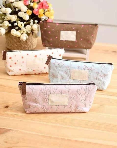 

mini cute cosmetic bag coin purses flower floral canvas key clutch bags wallet coin purse 08