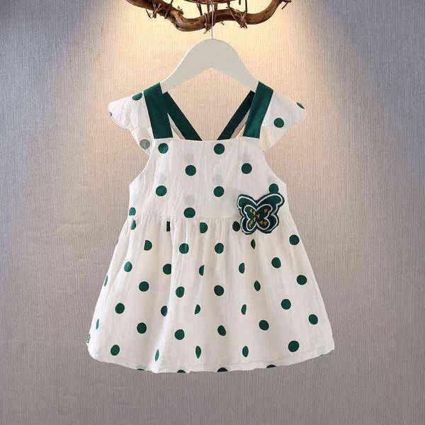 1 2 3 4 5 6 Jahre Baby Mädchen Kleid Mode Polka Dots Schleife Sommer Kleine Fee Prinzessin Kleid Geburtstag Party Geschenk Kinder Kleidung G220518