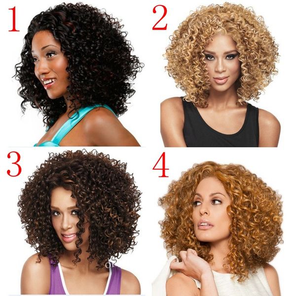 African Black Wigs Curly Hair Nature Surfing Wave Body Flip