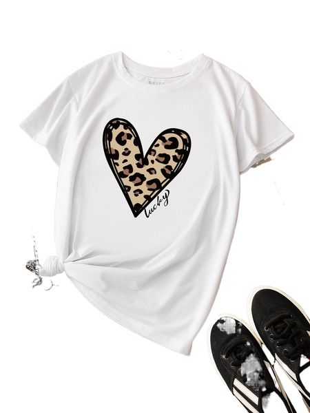 

heart and letter graphic tee h0sk#, White