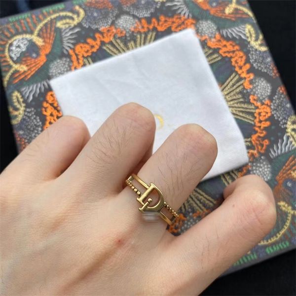 

70% off clearance sale 2022 new letter open female brass simple and versatile temperament ring, Silver