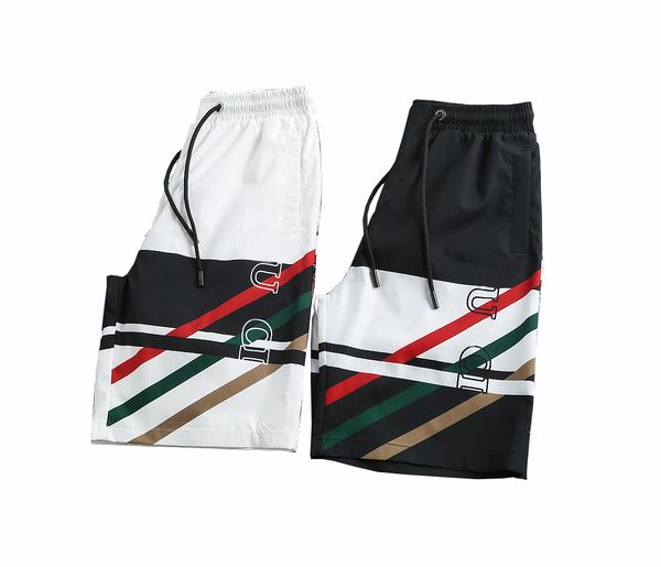 

designer shorts mens summer fashion casual swimming male streetwear clothing color stripe printed board beach pants men s swim short asian s, White;black