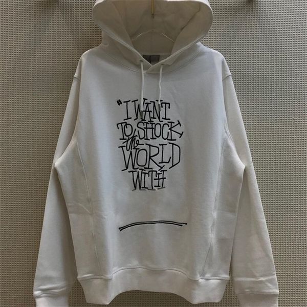 

runway design hooded hoodies women letters embroidery cotton sport sweatshirt autumn casual loose pullovers new t200904, Black