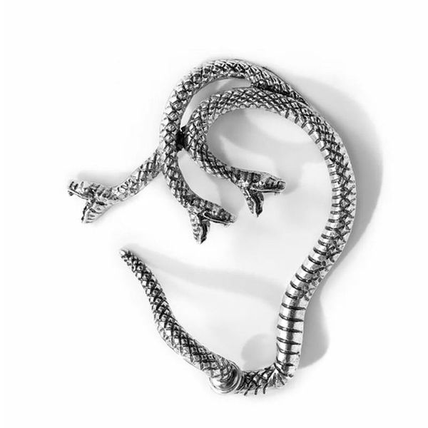 Parafuso de clipe timlee e026 simples retro torção geometria de cobra liga liga evido manguito de personalidade jóias de joias de atacado