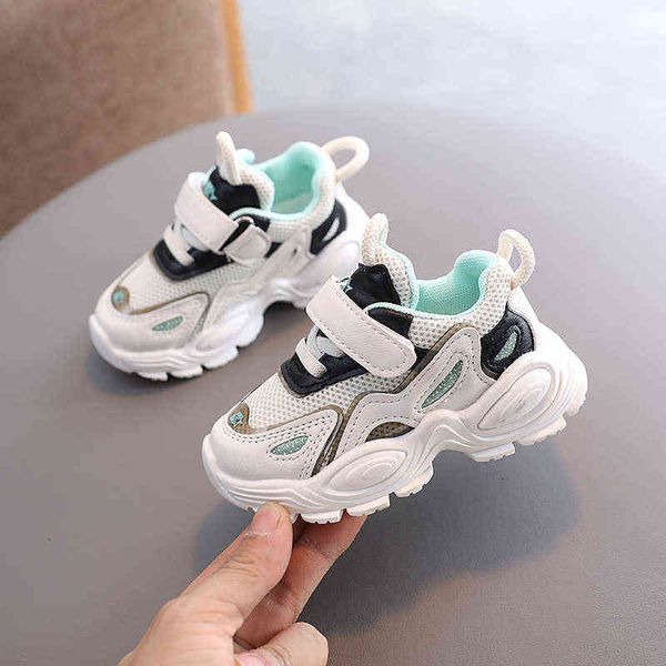 

1 2 3 6 years autumn child girl sneakers baby sports shoes for kids boy fashion mesh breathable non-slip casual shoe 2021 g220527, Black;red