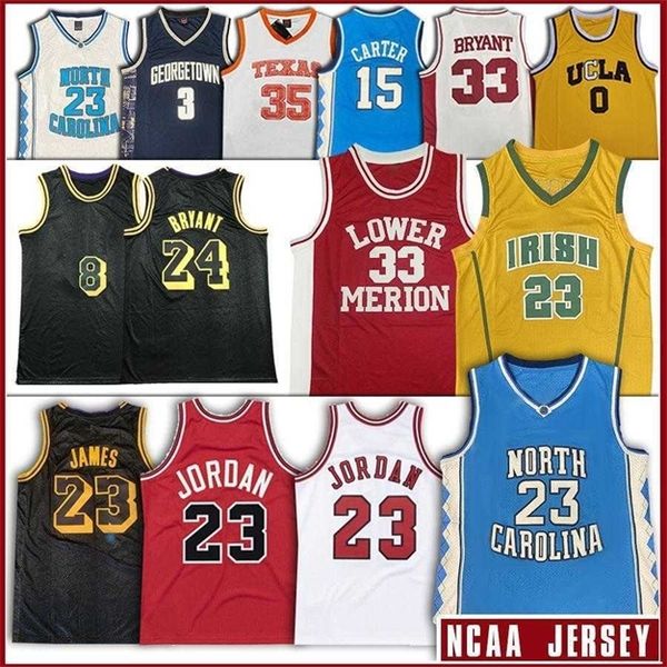 

xfl20 ncaa 23 james bryant lebron jersey north carolinass tar heels 23 michael kb lower bul merion college basketball jersey, Black