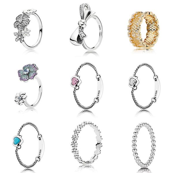 

2019 new 100% 925 sterling silver pandora ring 190984cz 197232cz 167100cz 197086nrpmx 197191pcz 197191cz 197191nya 191035 190615235p