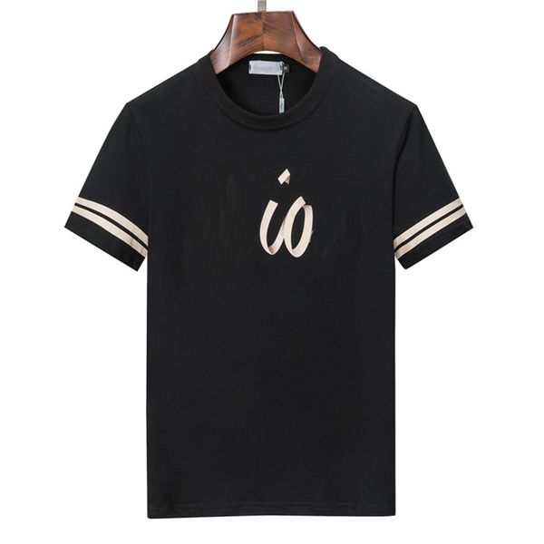 

famous summer men's and women's designer t shirts loose slim fashion brand casual shirts letter print luxury clothing street shor, White;black