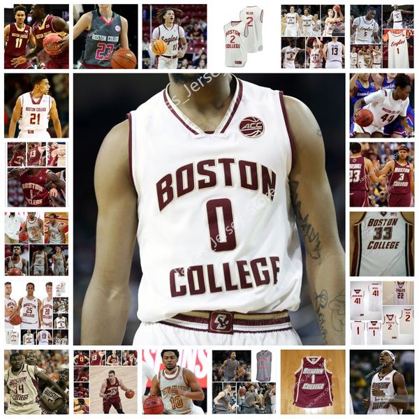 NCAA Custom Boston College Basketball Jersey James Karnik Andrew Kenny Devin McGlockton Jonathan Noel Quinn Pemberton Quinten Post Frederick Scott Jaeden Zackery