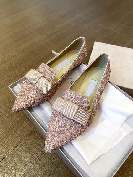 

elegant gala glitter sandals flat women's jimmi ballet shoes lady girls pointed toe ballerinas comfort party wedding s jimmys choos mlw, Black