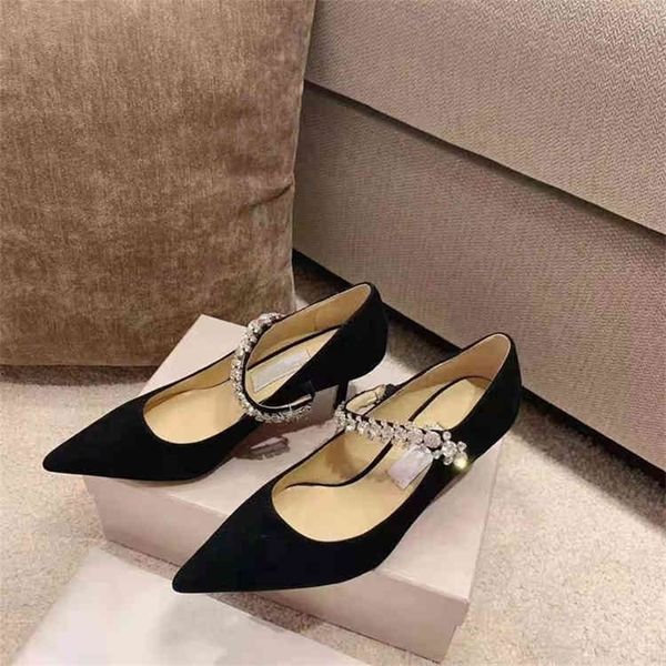 

sandals 100% new pointed shallow mouth single shoes high heels thin, Black