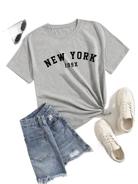 

letter graphic tee a5ma#, White