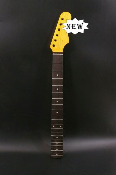 

yellow paint maple electric guitar neck 21fret 25.5inch guitar parts #s22