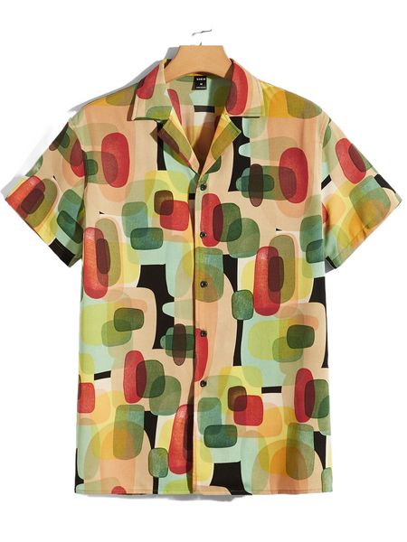 

men geo print shirt s3dj#, White;black