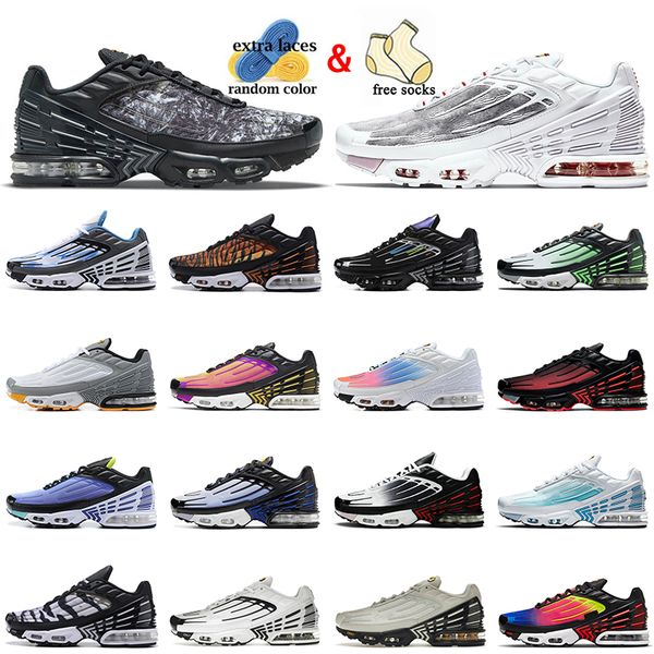 

tn 3 plus iii tuned 2022 with socks mens running shoes airmac ghost green bone black white graffiti rainbow radiant red tiger men women tn3
