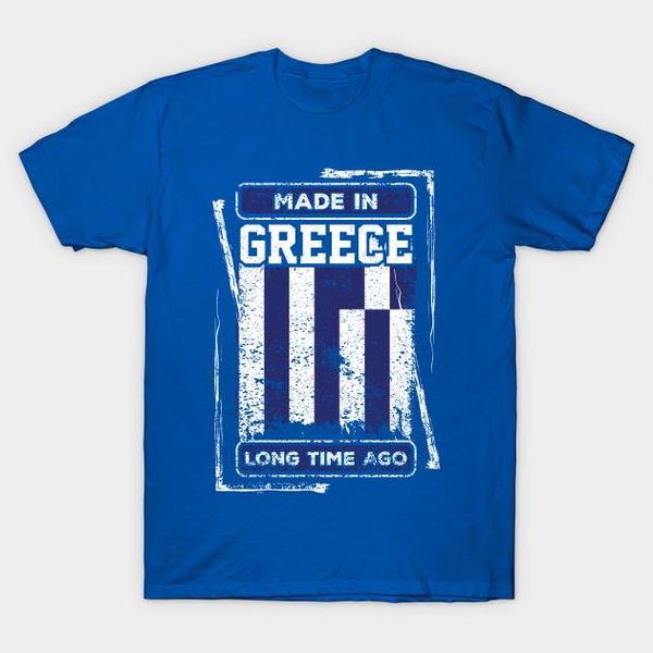 Magliette da uomo realizzate in Grecia molto tempo fa, maglietta con bandiera