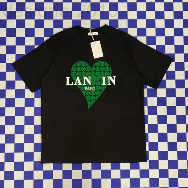 

men's t-shirts designer 22 summer new lan all men and women lovers letter printing love loose round neck short sleeve versatile t-shirt, White;black