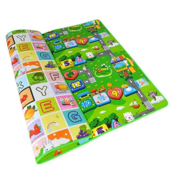

baby play mat 05cm thicken folding kids crawling foam mat moistureproof outdoor picnic playing mat for children game carpet 210402