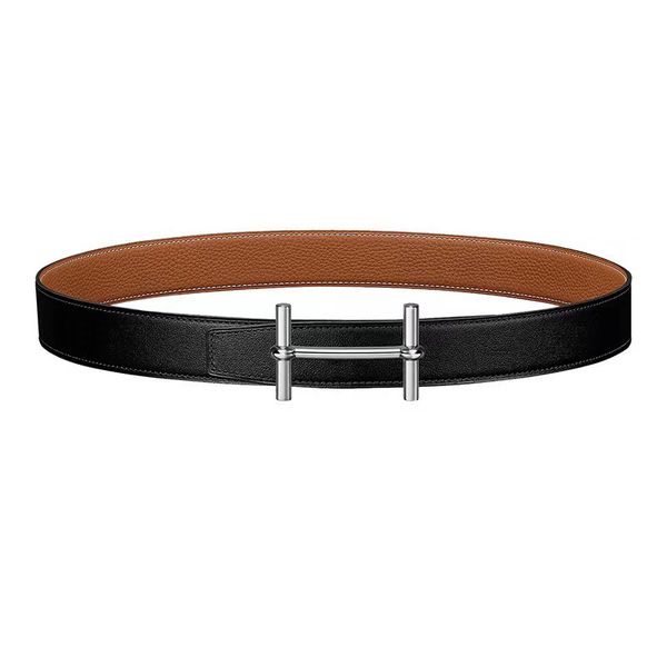 

designer belts for men high-end luxury double h buckle belts women's leather fashion belts men's classic casual double-sided brand, Black;brown