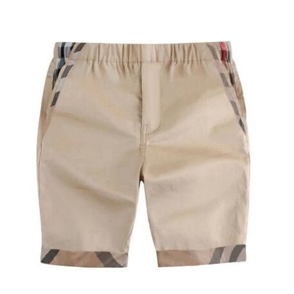 

2022 costumes new arrival solid baby boys clothing casual cotton short pants plaid europe fashion kids summer clothes 3-8 year, Black