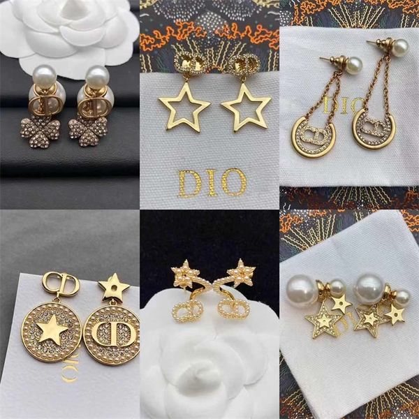 

jewelry online sale 80% off new star inlaid diamond pearl earrings female fashion tassel earrings, Golden