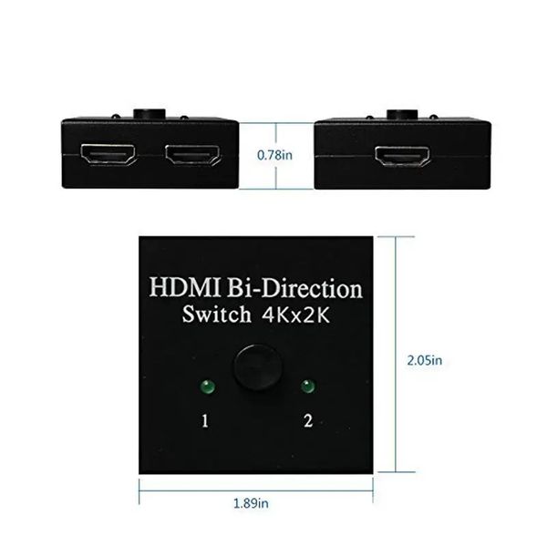 

bi-directional switch 4k 2-port switch 1x2 / 2x1 hd mi splitter hd 1080p 3d decoder for ps4 xbox hdtv