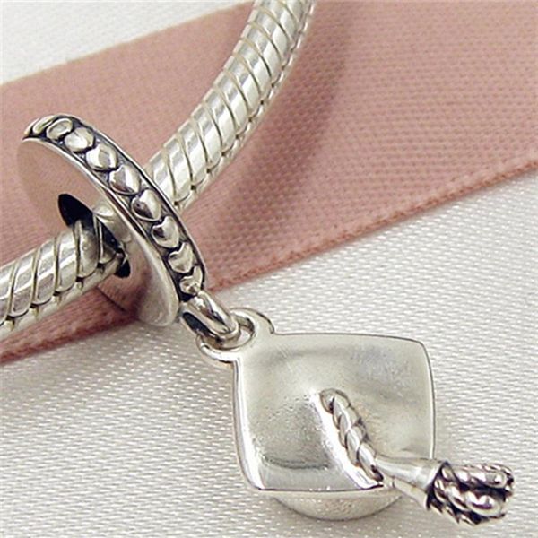

2017 mother's day new 925 sterling silver graduation dangle charm bead fits european pandora jewelry bracelets305s, Black