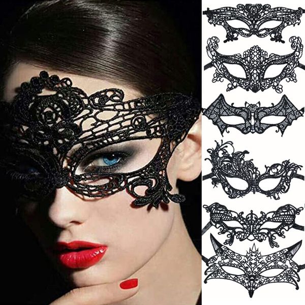 Fashion Lace Sexy Cosplay Toy Costumes Party Nightclub Regina Farfalla Maschera per gli occhi degli animali per il viso Vestito da donna da festa RL172