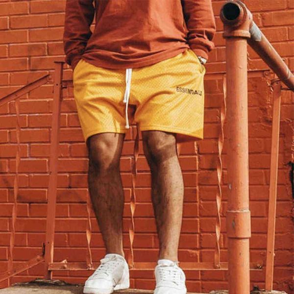 

trendy essentials shorts double thread mesh printed women's high stree, White;black