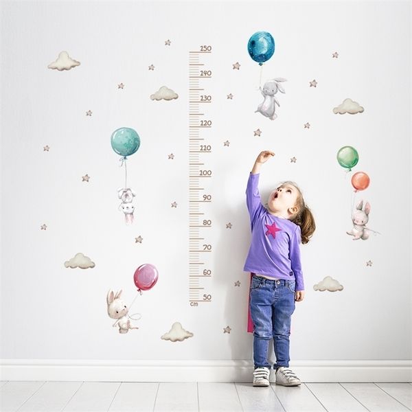 Высота шарика -кролика измерения измерения наклейки на стенах наклейки на стенах для детской комнаты.