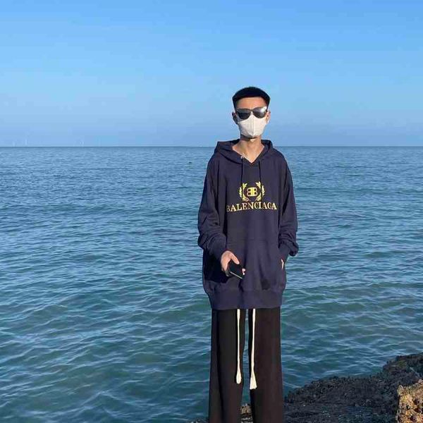 

2022 designer bal hoodies and coats bale classic wheat ear hoodie, Black