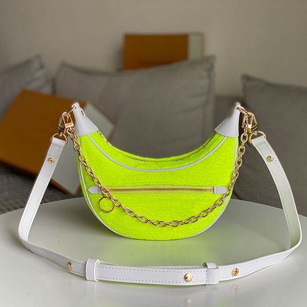 

7a half moon bags loop crescent armpit bags chain shoulder bag handbag tennis classic tone pouch jacquard weave flannelette purse gauze gold