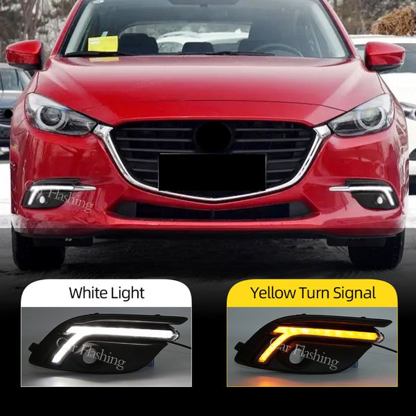 DRL für Mazda 3 Mazda3 Axela 2014 2015 2016 LED DRL Tagfahrlicht Tageslicht Nebelscheinwerfer mit Blinker Licht