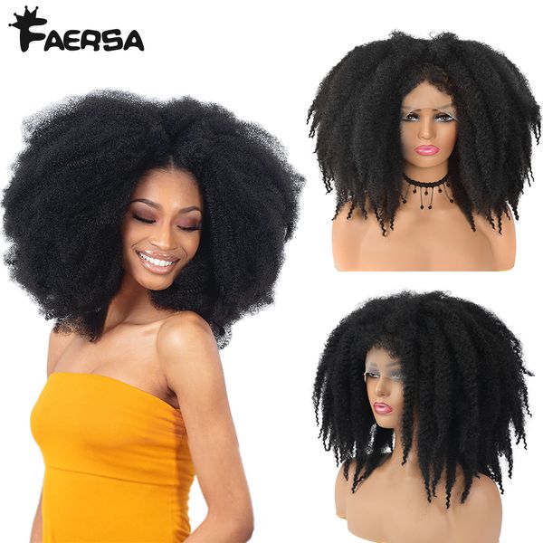 

short afro crochet hair lace front wigs with bangs for black women african synthetic ombre glueless cosplay lace wig faersafactory direct