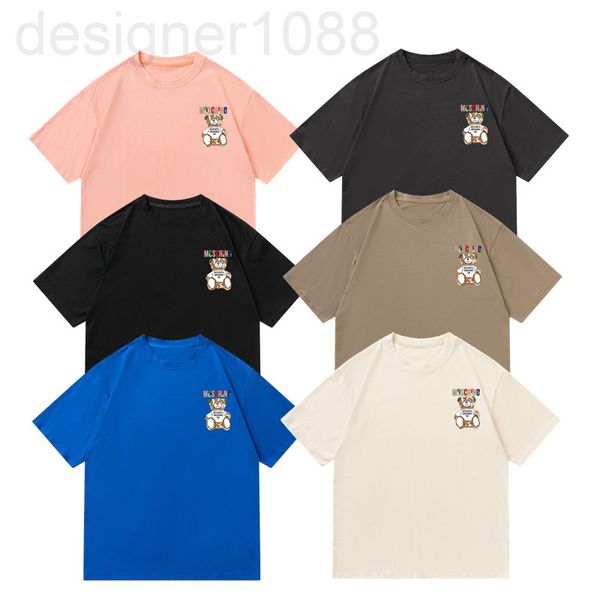 

men's t-shirts designer 2022 classic new color letter small pattern korean loose bear print men's and women's short sleeve t-, White;black