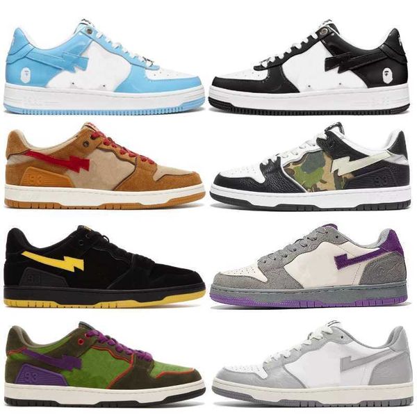 

a bapestas sta low abc camo stars man casual shoes sk8 women white green red black yellow sneakers