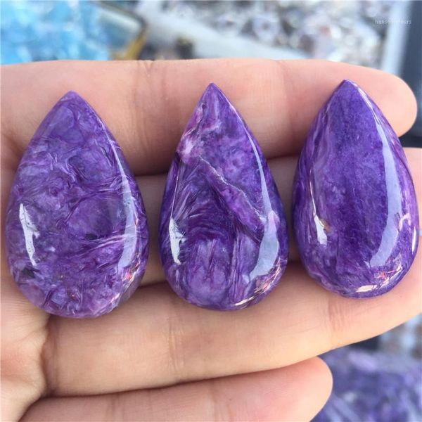 1 pz Charoite Naturale Viola Dragonshard Goccia Per Gioielli FAI DA TE Che Fanno Perline All'ingrosso Natura Della Pietra Preziosa Drago Di Cristallo Oggetti Decorativi Fig