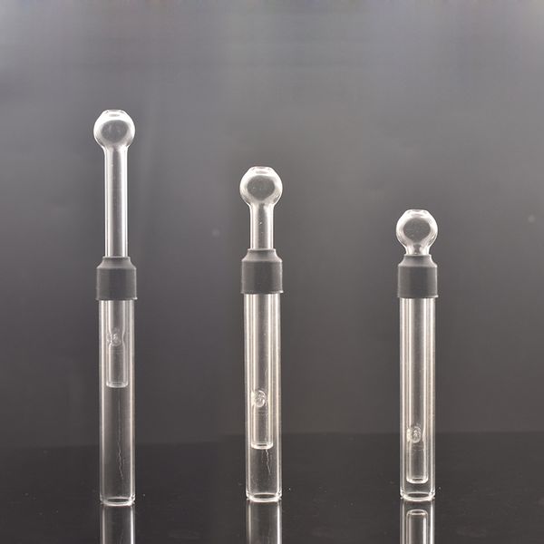 Tubos de fumantes à mão Tubo de queimador de óleo de vidro mais novo com silicone Grome Grome Alta capacidade Bubbler Tubo de tubo de erva seco