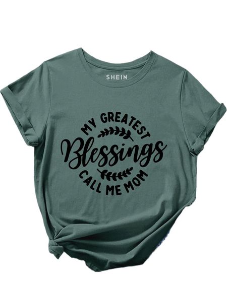 

plant & slogan graphic tee a6ug#, White