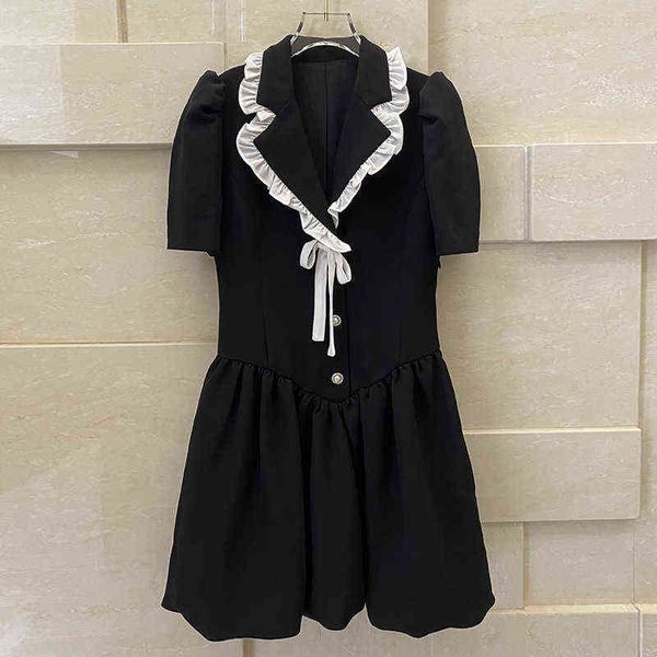 

girlish dress small first love skirt hepburn style black fluffy absurd