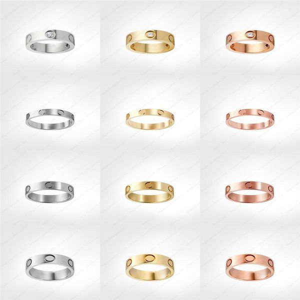 

love screw ring mens rings classic luxury designer jewelry women titanium steel alloy gold-plated gold silver rose never fade not 297c