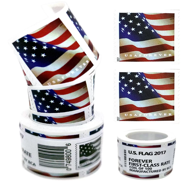 

first class forever usa flag new sealed roll coil american flag 100pcs/roll