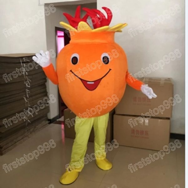 Costume della mascotte del melograno di Halloween Cartoon Personaggio a tema anime Formato adulto Tuta da pubblicità esterna natalizia