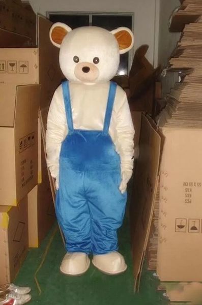 Halloween Blue Pants Bär Maskottchen Kostüm Top Qualität Anpassen Cartoon Anime Thema Charakter Erwachsene Größe Weihnachten Karneval Kostüm