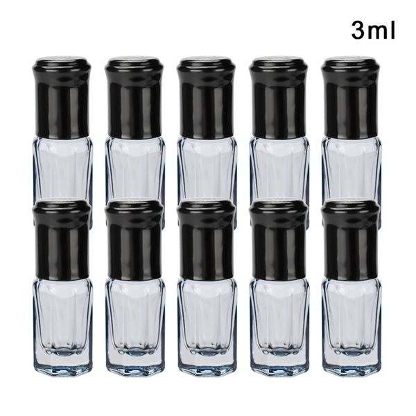 

3ml light black ball bottle steel ball perfume sub-bottling 10pcs