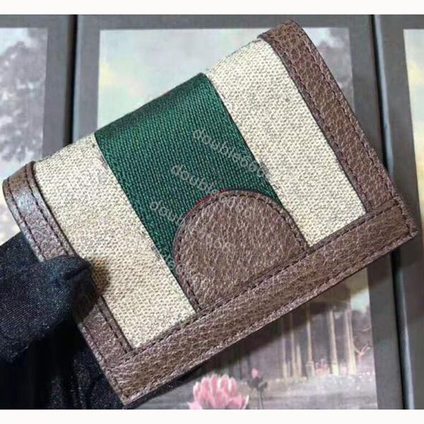 

famous mens wallets fashion designer pocket interior slot coin purse letter print leather wallet 523155, Red;black