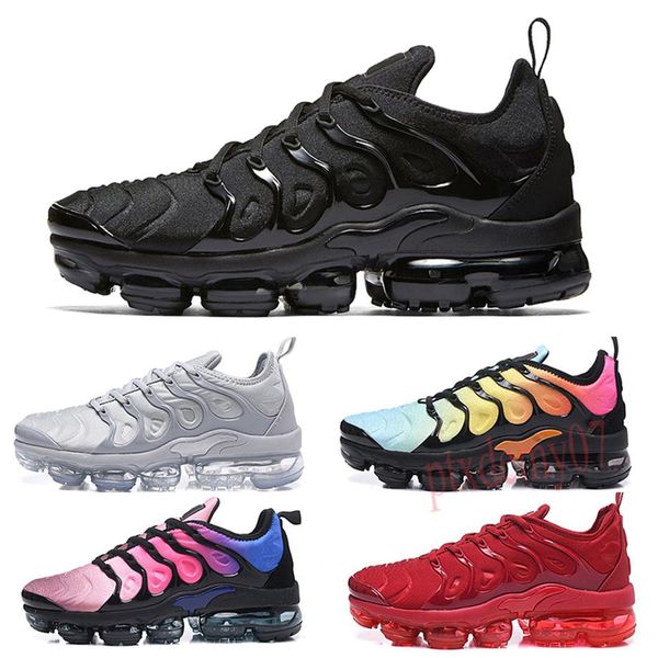 

2020 tn plus men athletic shoes triple black white sunset po blue wolf grey usa shoes sport sneakers chaussures 36-46 p07230s, Black;brown