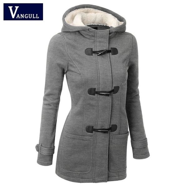 

women causal coat spring autumn womens overcoat female hooded coat zipper horn button outwear jacket casaco feminino y200101, Black;brown