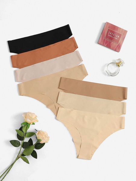 

7pack plus plain panty o2yc#, Black;white